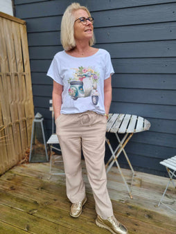 marta t-shirts_toppe Marta - Marie t-shirt, hvid vespa - 1535