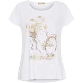 marta t-shirts_toppe Marta - Marie t-shirt, white bike - 1535