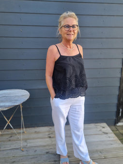 marta t-shirts_toppe Marta . Maya top, sort - 5720