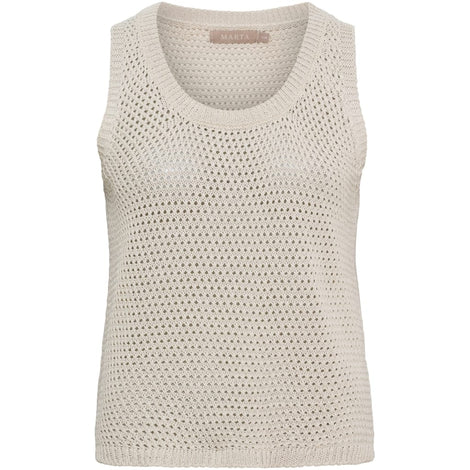marta t-shirts_toppe Marta - Nayla strik top, beige - 9689