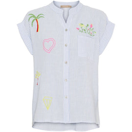 marta t-shirts_toppe Marta - Nikita top, celeste - 85275