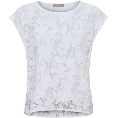 marta t-shirts_toppe Marta - Zorina blondetop, hvid - 85661