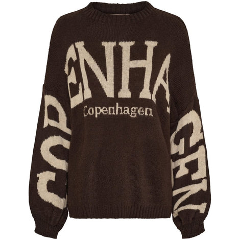 marta trøje_strik_cardigan Marta - Aria strik, brun - 8111