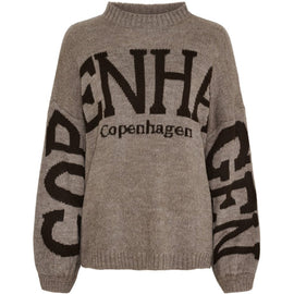 marta trøje_strik_cardigan Marta - Aria strik, fango - 81111