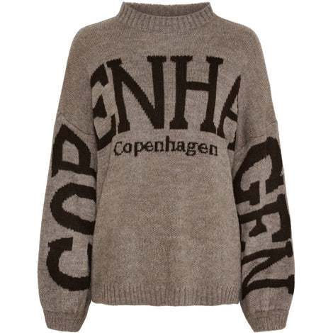 marta trøje_strik_cardigan Marta - Aria strik, fango - 81111