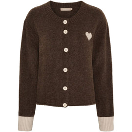 marta trøje_strik_cardigan Marta - Calla strik cardigan, brun - kna052