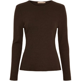 marta trøje_strik_cardigan Marta - Lunara trøje, brun - 38915
