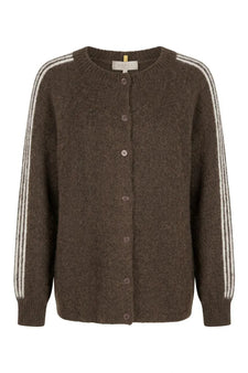 marta trøje_strik_cardigan Marta - Vellie strik cardigan, brun - 8154