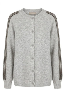 marta trøje_strik_cardigan Marta - Vellie strik cardigan, fango
