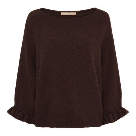 marta trøje_strik_cardigan ONE-SIZE Marta - Elderflower strik, brun