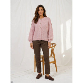 marta trøje_strik_cardigan ONE-SIZE Marta - Novella strik cardigan, rosa - 9735