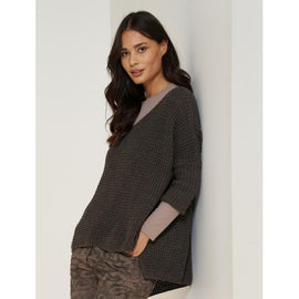 marta trøje_strik_cardigan ONE-SIZE Marta - Strik, fango - 18236