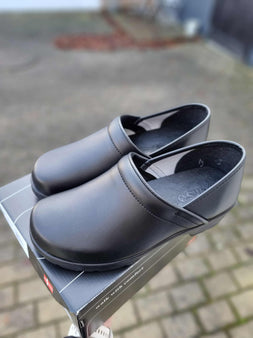 Morsø Skoimport træsko Morsø - Træsko med hælkap, sort skind - 3025-04