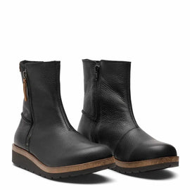 New Feet korte støvler New Feet - Damestøvle, sort skind - 192-81-110
