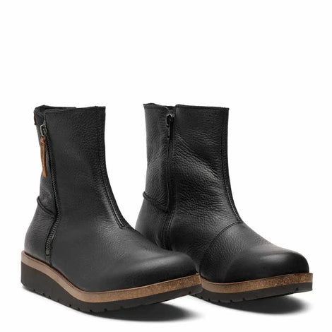 New Feet korte støvler New Feet - Damestøvle, sort skind - 192-81-110
