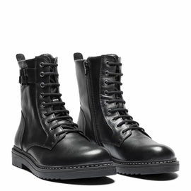 New Feet korte støvler New Feet - Damestøvle, sort skind - 252-13-110