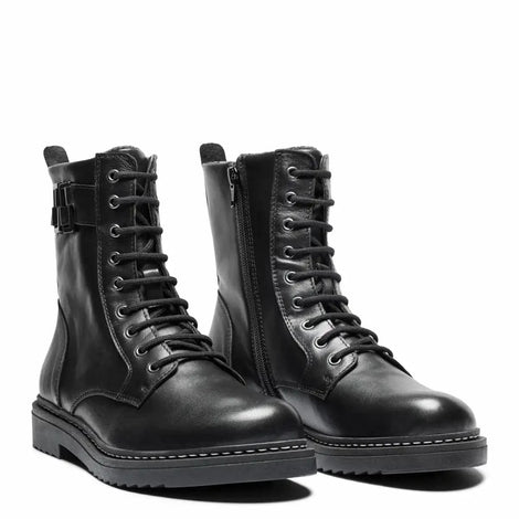 New Feet korte støvler New Feet - Damestøvle, sort skind - 252-13-110
