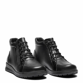 New Feet korte støvler New Feet - Kort damestøvle, sort skind - 252-33-210