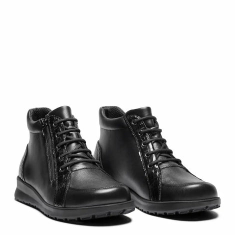 New Feet korte støvler New Feet - Kort damestøvle, sort skind - 252-33-210