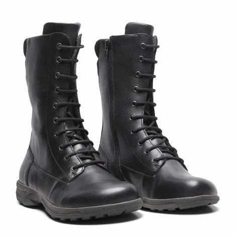 New Feet lange støvle New Feet - Damestøvle, sort skind - 172-21-110