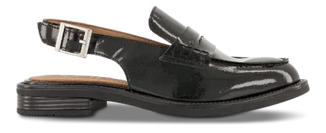 NOË Collection flade sko NOË - Slingback loafers, sort lak - LSH 00 9826