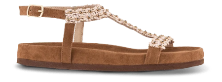 NOË Collection sandaler lav hæl NOË - Damesandal, brun - K-14440