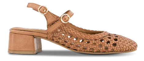 NOË Collection sko med hæl NOË - Slingback pump, brun - K-1938