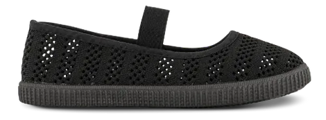Norrliv flade sko Norrliv - Mesh ballerina, sort - 41S4-0194