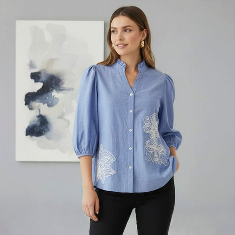 OFELIA bluser_skjorter Ofelia - Cema bluse, blå