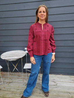 OFELIA bluser_skjorter Ofelia - Ea bluse, bordeaux