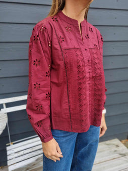 OFELIA bluser_skjorter Ofelia - Ea bluse, bordeaux