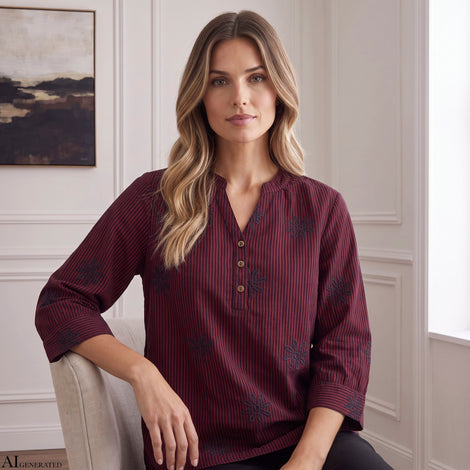OFELIA bluser_skjorter Ofelia - Ella bluse, bordeaux