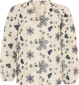 OFELIA bluser_skjorter Ofelia - Flora bluse, cream combi