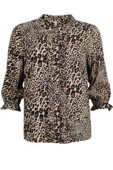 OFELIA bluser_skjorter Ofelia - Halima bluse, leopard print