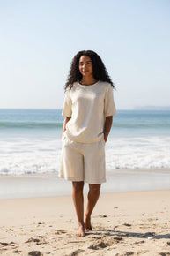 OFELIA bukser_leggiens_shorts Ofelia - Freja shorts, sand