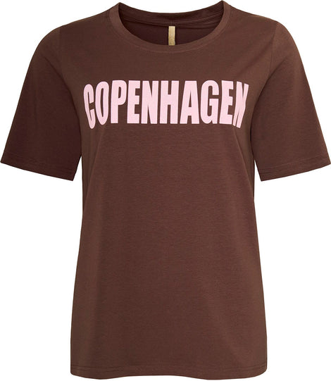 OFELIA t-shirts_toppe Ofelia - Gry t-shirt, brun
