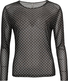 OFELIA t-shirts_toppe Ofelia - Gwen mesh bluse, sort