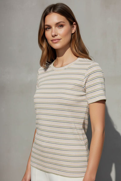 OFELIA t-shirts_toppe Ofelia - Simona t-shirt, rosa combi