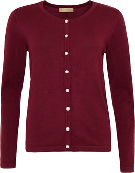 OFELIA trøje_strik_cardigan Ofelia - Fri cardigan, bordeaux