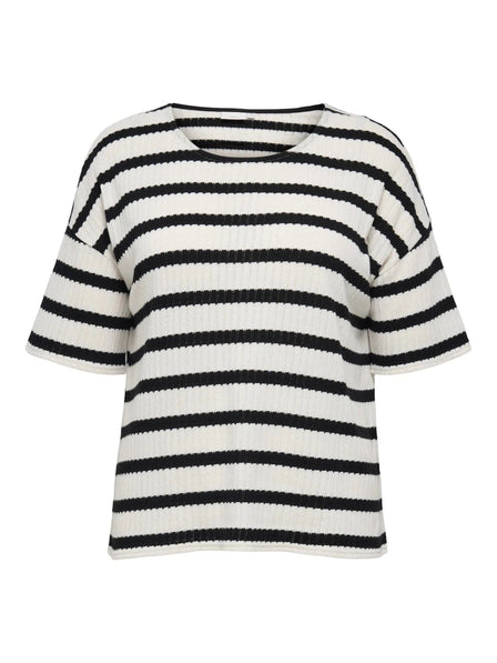 Only Carmakoma bluser_t-shirts_kjoler Only Carmakoma - Cargrady t-shirt, hvid/sort - 15362338