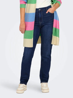 Only Carmakoma bukser_shorts_nederdele Only Carmakoma - Carsui mellemhøj talje slim fit jeans, dark blue - 15321075
