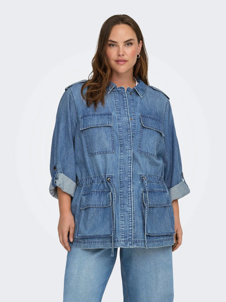 Only Carmakoma jakker_blazere_veste Only Carmakoma - Kenya denimjakke, medium blue - 15367619