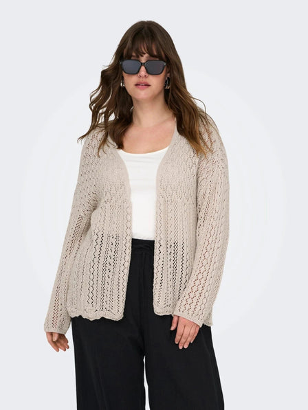 Only Carmakoma jakker_strik Only Carmakoma - Carnola cardigan, feather gray - 15348621