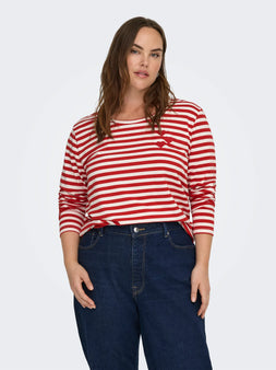 Only Carmakoma trøje_strik_cardigan Only Carmakoma - Bodil bluse, barbados cherry - 15365233