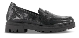Rieker flade sko Rieker - Dame loafer, sort lak - 43050-00