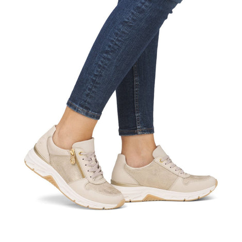 Rieker flade sko Rieker - Damesko, beige - 48101-60