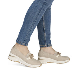 Rieker flade sko Rieker - Damesko, beige - N9350-62