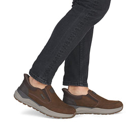 Rieker kraftig sko Rieker - Ready-to-go herresko med tex, brun skind - 06052-22