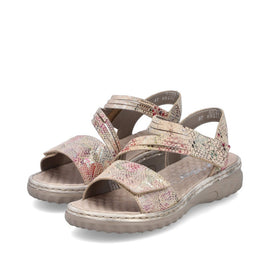 Rieker sandaler lav hæl Rieker - Damesandal, beige - 60464-90