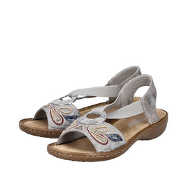 Rieker sandaler lav hæl Rieker - Damesandal, beige - 608B4-90